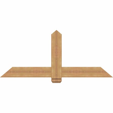 Ekena Millwork Eugene Smooth Timber Gable Bracket, Western Red Cedar, 60"W x 25"H x 1 1/2"D x 5 1/2"F, 10/12 Pitch GBW060X25X0206EUG00SWR